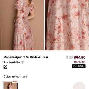 Azazie Floral Pink Maxi Dress formal